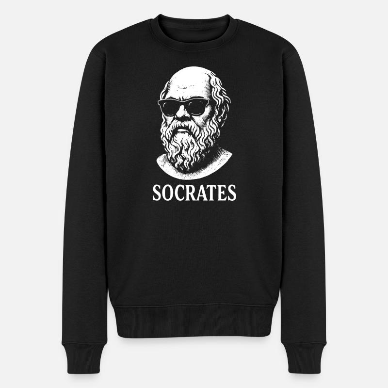 Socrate dans les ombres - Pull Premium bio Homme - noir