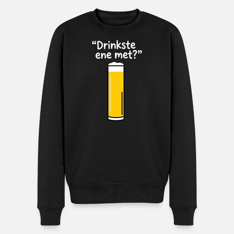 Drinkste ene met? Kölsch Karneval - Männer Premium Bio Pullover - Schwarz