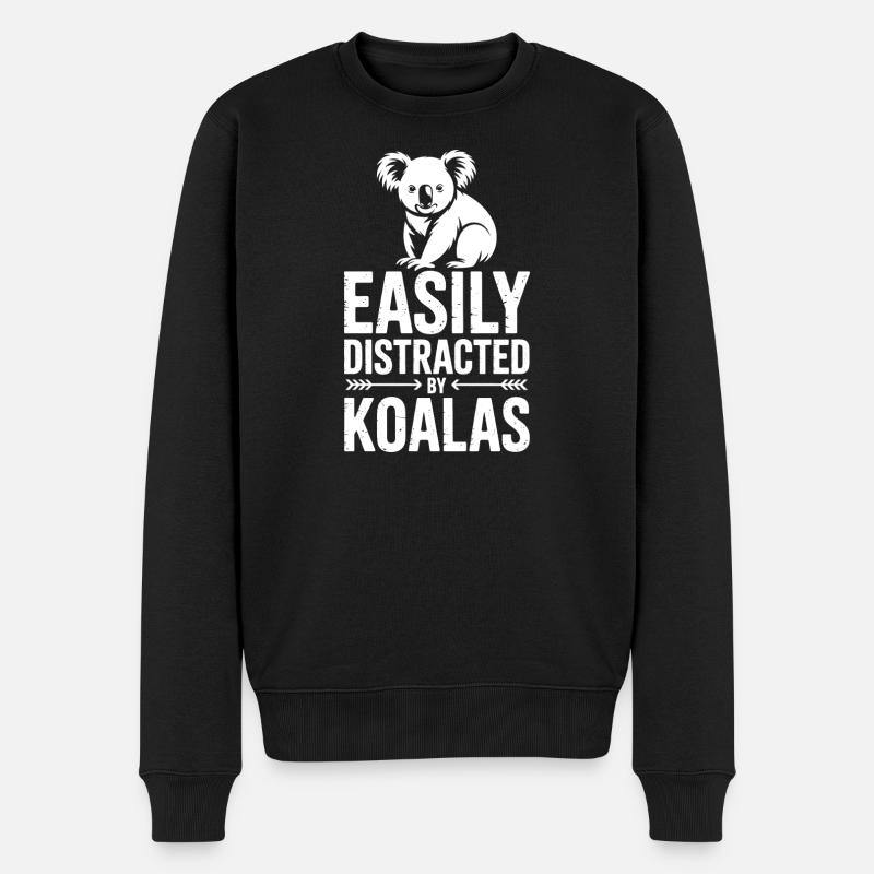 Koala Sprüche Koalas Lustiges Koala Geschenk - Männer Premium Bio Pullover - Schwarz