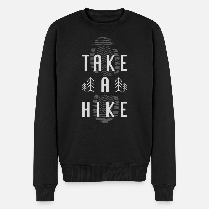 Take a Hike - Männer Premium Bio Pullover - Schwarz