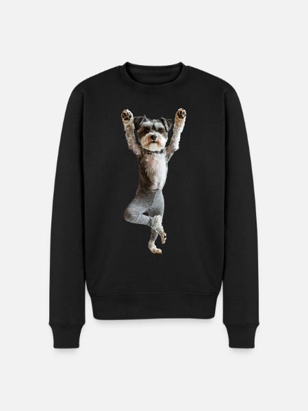 Schnauzer - Männer Premium Bio Pullover - Schwarz