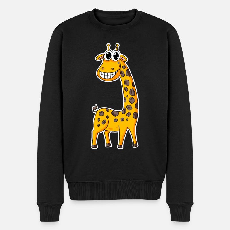 Girafe Long cou - Pull Premium bio Homme - noir