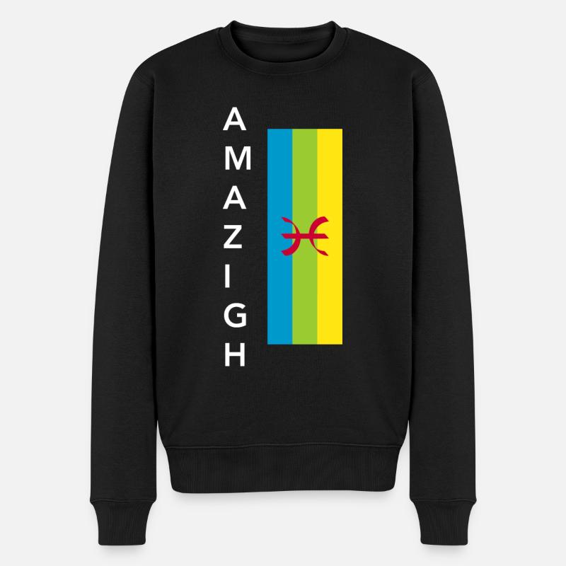 Amazigh - Männer Premium Bio Pullover - Schwarz