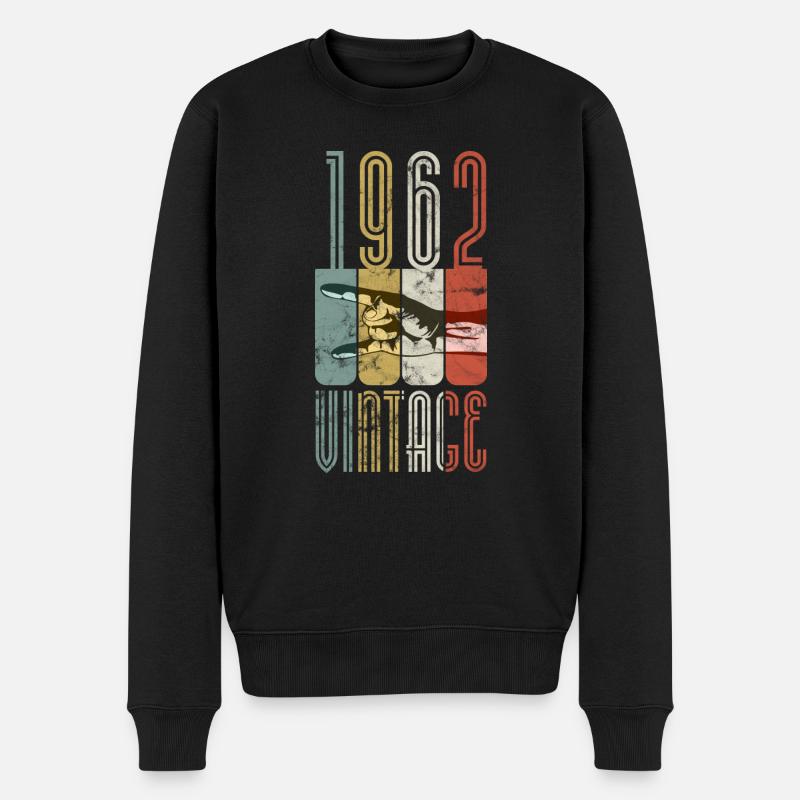 Vintage 1962 - Männer Premium Bio Pullover - Schwarz