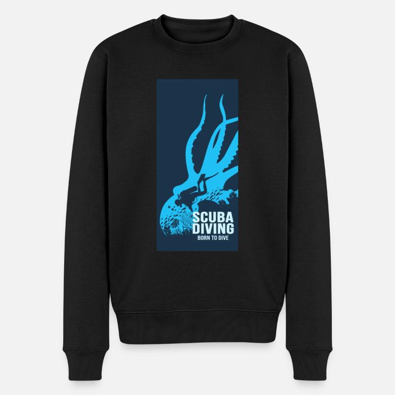 Scuba Diving Diver Diver - Männer Premium Bio Pullover - Schwarz