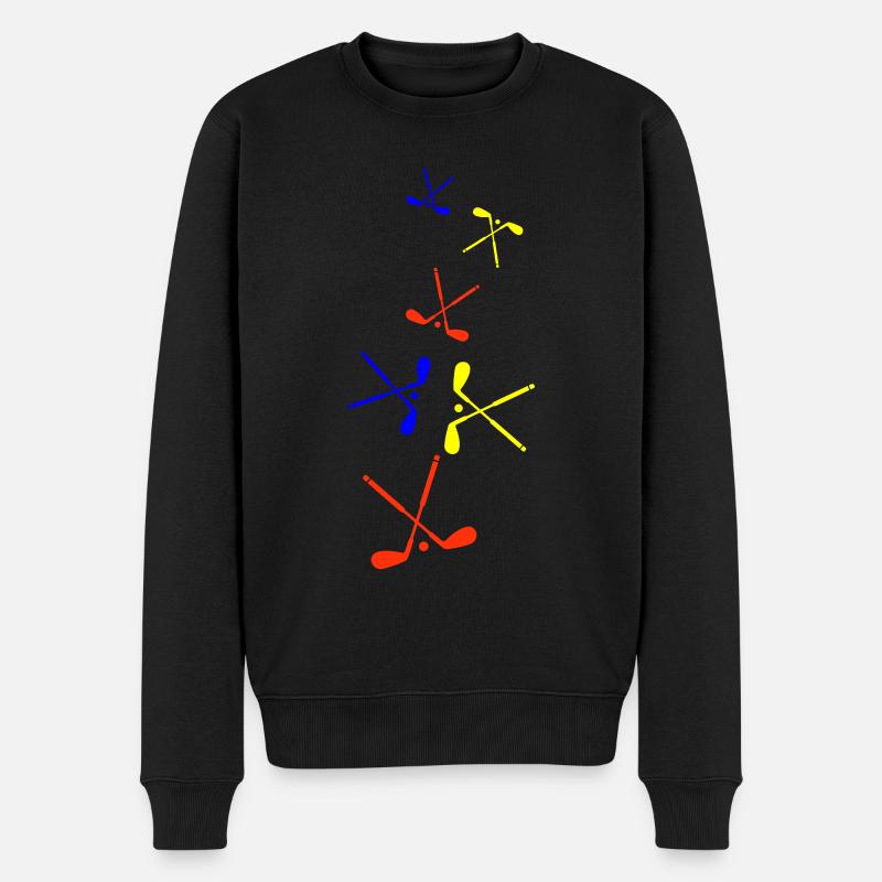 Golf symbol - Männer Premium Bio Pullover - Schwarz