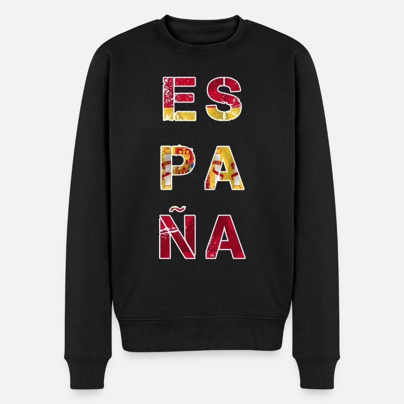 Spanien Design. - Männer Premium Bio Pullover - Schwarz