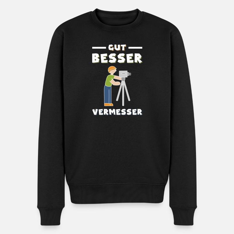 Vermesser Vermessungstechniker Landvermesser - Männer Premium Bio Pullover - Schwarz