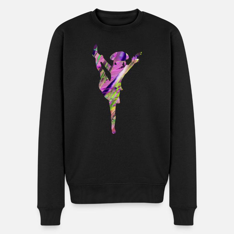 Gardetanz,Gardetänzerin,karneval,fasching,graffiti - Männer Premium Bio Pullover - Schwarz