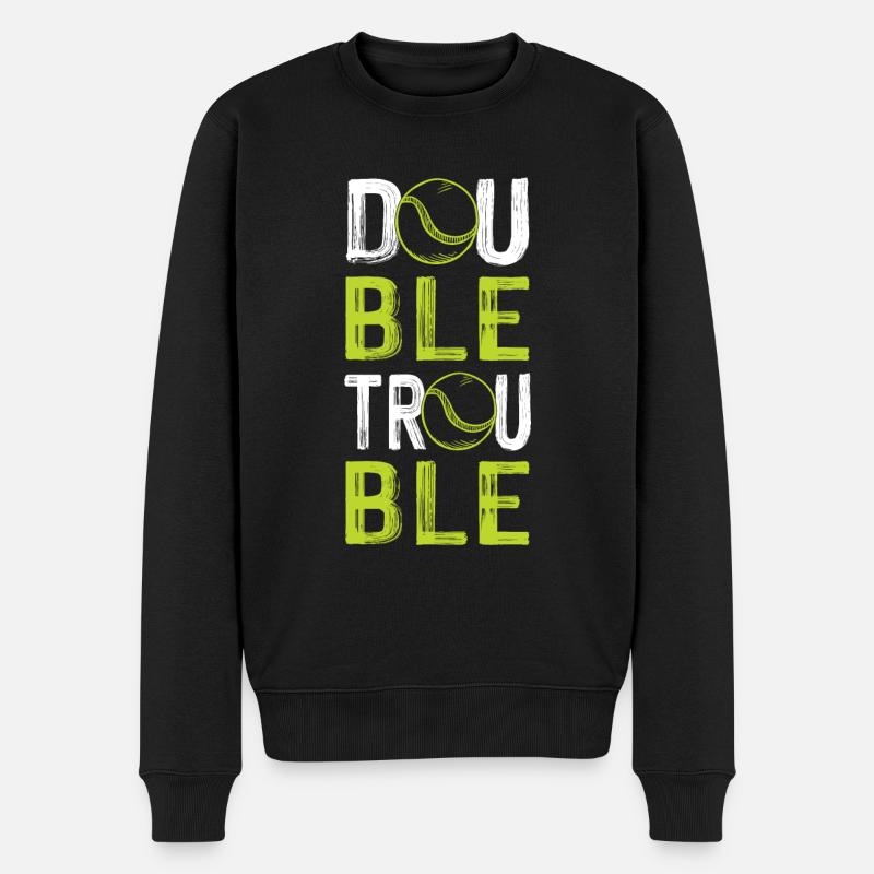 tennis double trouble - Pull Premium bio Homme - noir