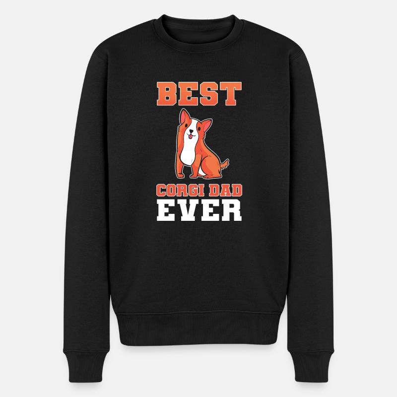 Corgi - Männer Premium Bio Pullover - Schwarz
