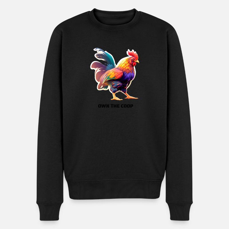 OWN THE COOP - Männer Premium Bio Pullover - Schwarz