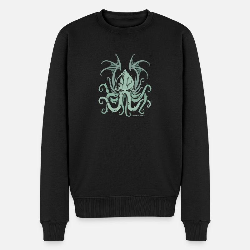 Cthulhu Alptraum - Männer Premium Bio Pullover - Schwarz