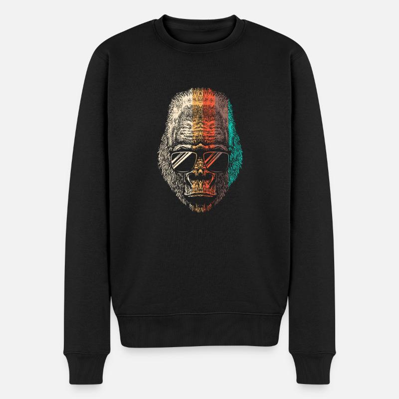 Gorilla - Männer Premium Bio Pullover - Schwarz