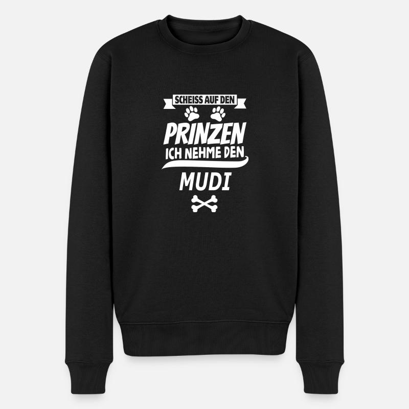 MUDI - Männer Premium Bio Pullover - Schwarz