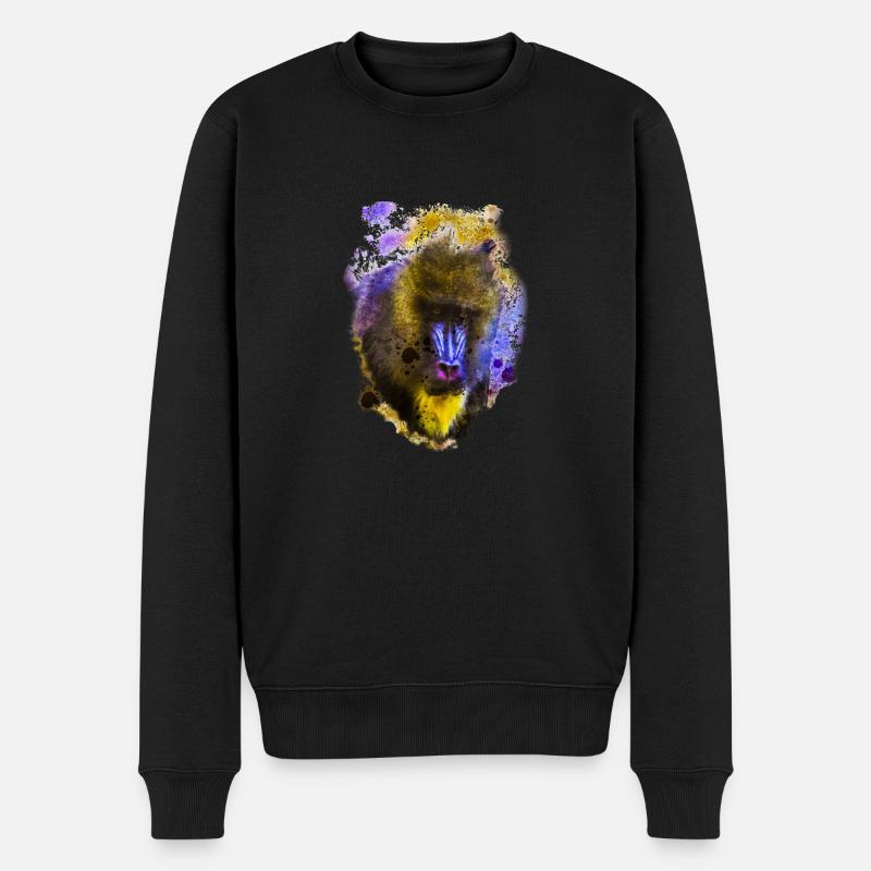 Mandrill - Männer Premium Bio Pullover - Schwarz