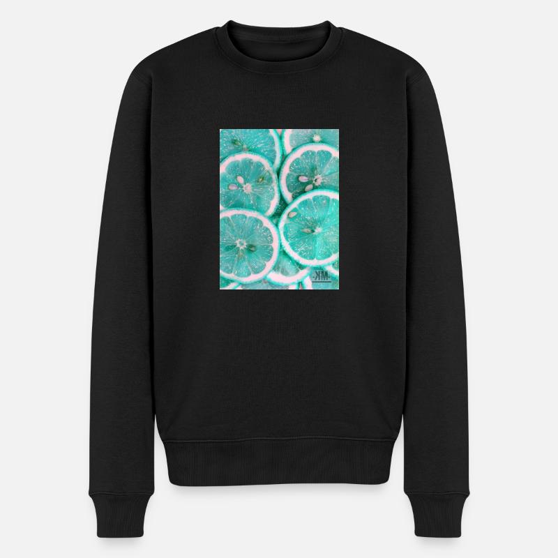 zitrone - Männer Premium Bio Pullover - Schwarz