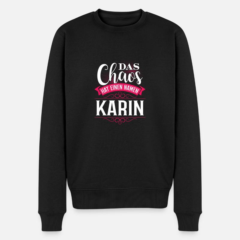 KARIN - Chaos - Männer Premium Bio Pullover - Schwarz