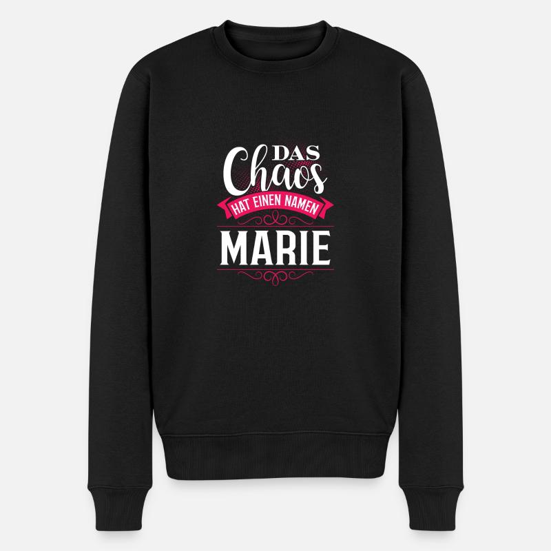 MARIE - Chaos - Männer Premium Bio Pullover - Schwarz
