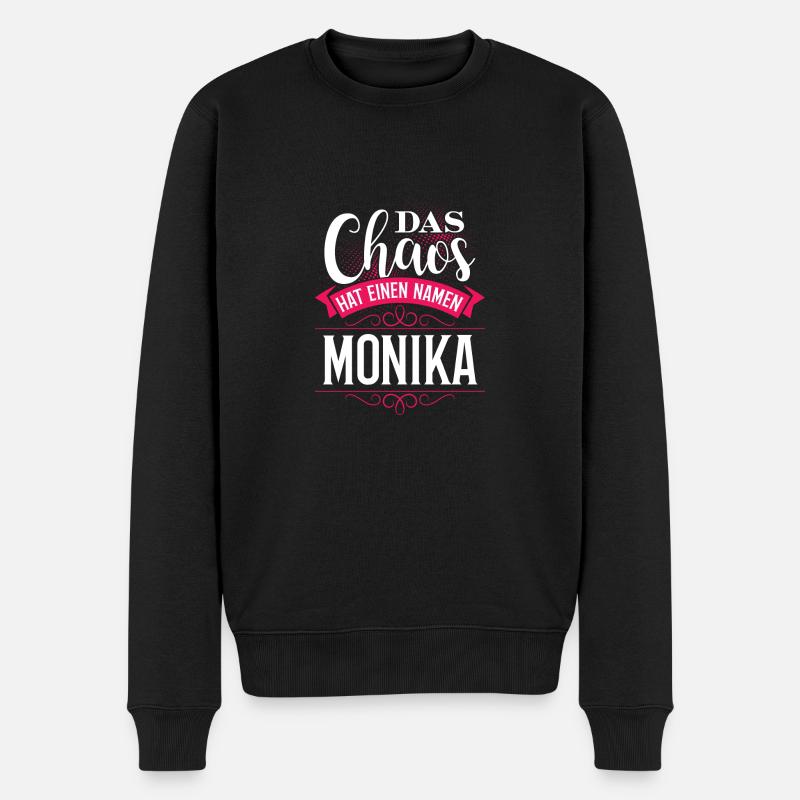 MONIKA - chaos - Männer Premium Bio Pullover - Schwarz