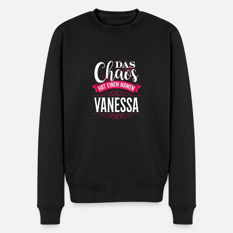 VANESSA - chaos - Männer Premium Bio Pullover - Schwarz