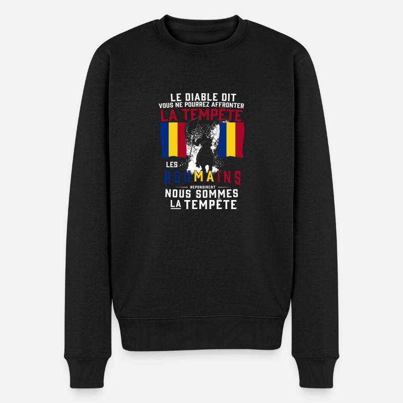 Tempête Roumains - Pull Premium bio Homme - noir