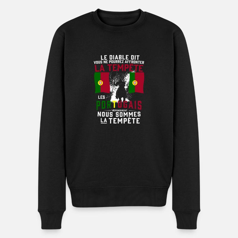 Tempête Portugais - Pull Premium bio Homme - noir