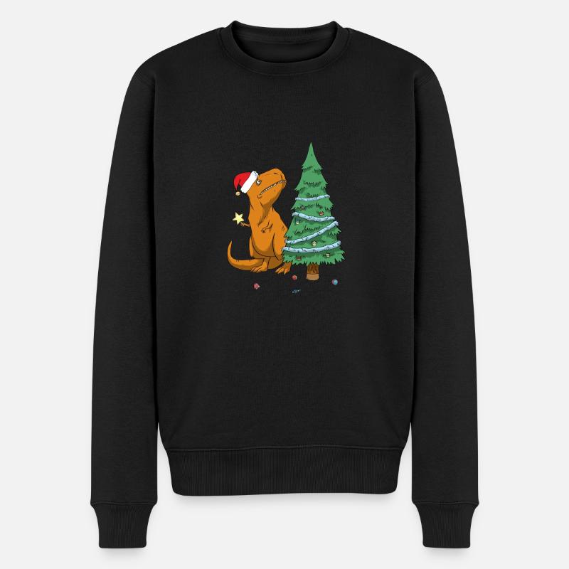 T-Rex déteste Noël - Pull Premium bio Homme - noir