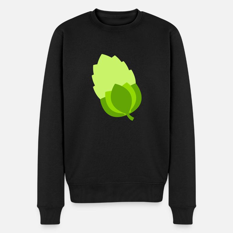 Hopfen - Männer Premium Bio Pullover - Schwarz