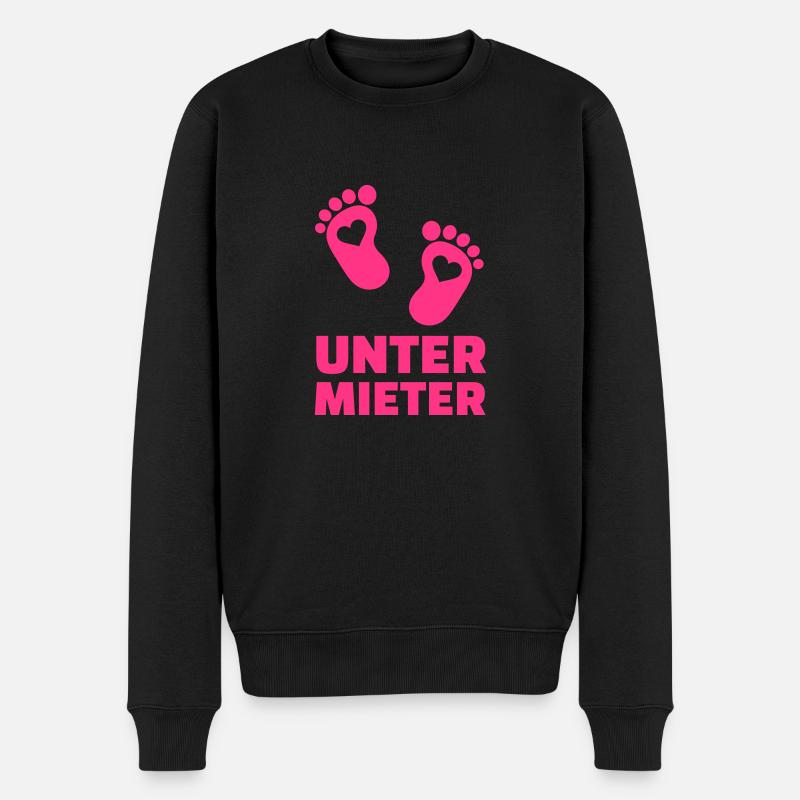 Schwanger - Männer Premium Bio Pullover - Schwarz