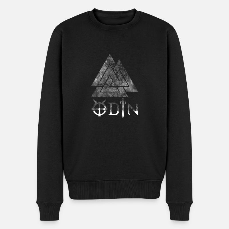 Odin Wotansknoten Walhalla - Männer Premium Bio Pullover - Schwarz