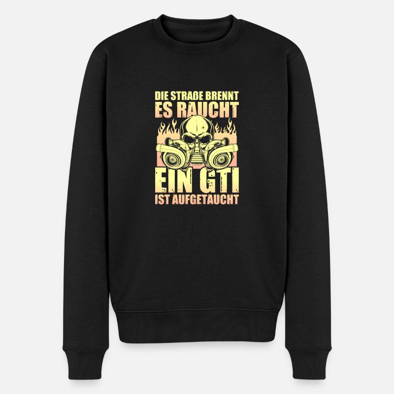 Auto - aufgetaucht - Männer Premium Bio Pullover - Schwarz