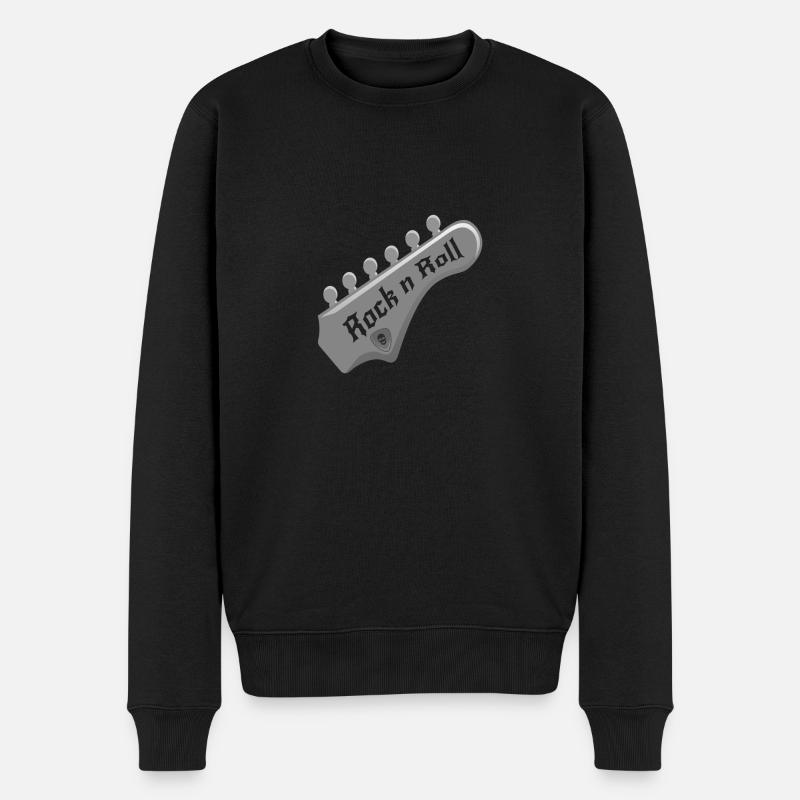 Rock n Roll, Rock'N'Roll - Männer Premium Bio Pullover - Schwarz