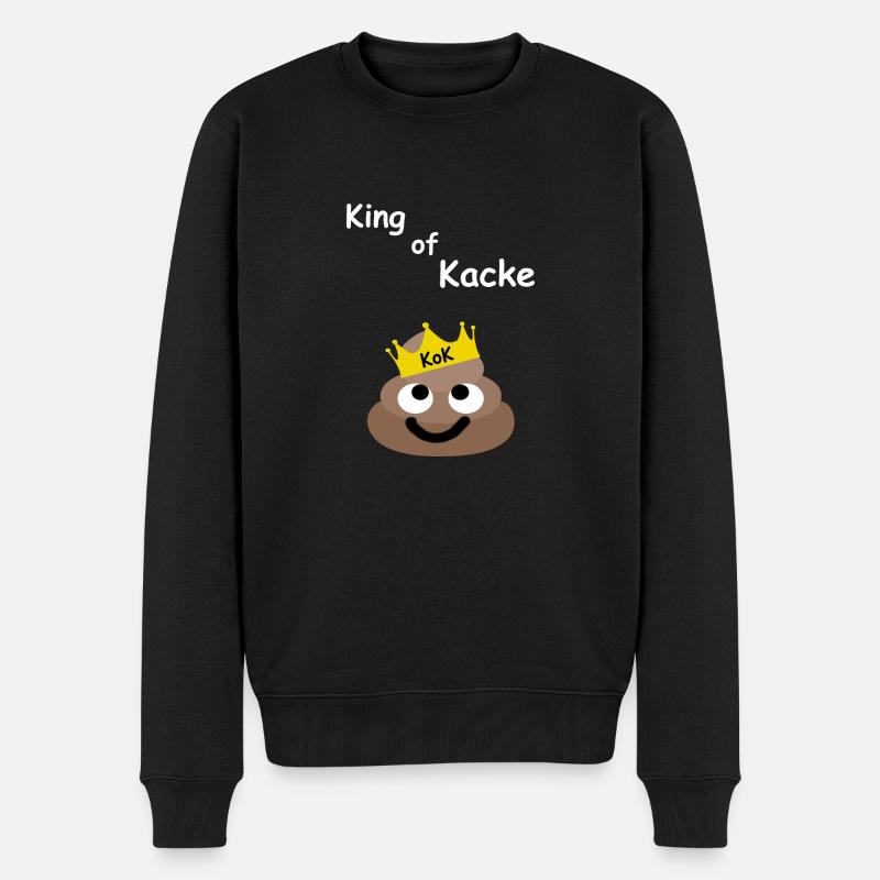 King of Kacke - Männer Premium Bio Pullover - Schwarz