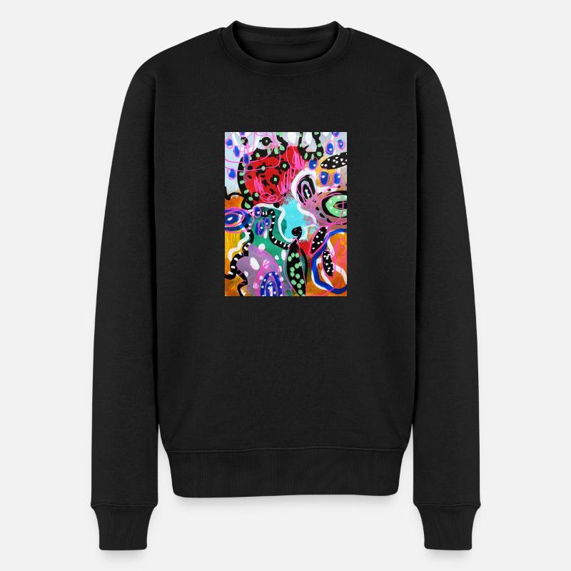 Abstract Chaos design original - Männer Premium Bio Pullover - Schwarz