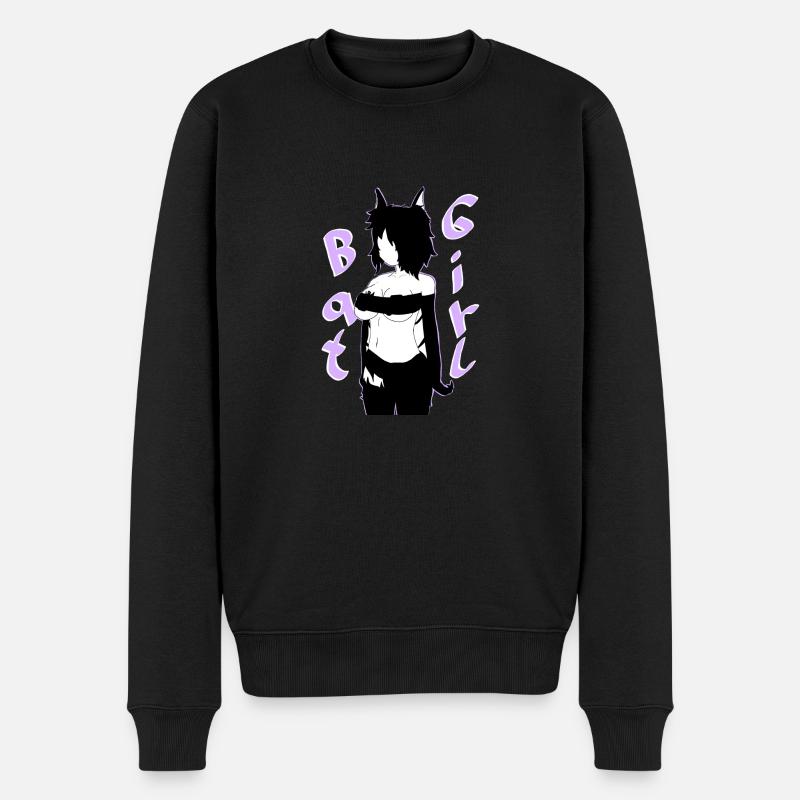 Batgirl Stephanie - Männer Premium Bio Pullover - Schwarz
