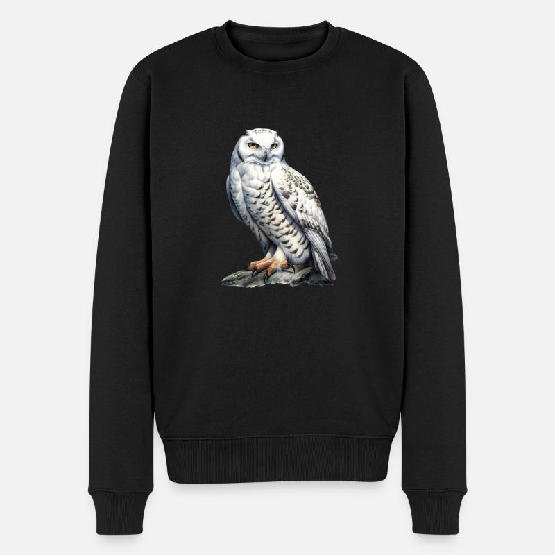 SnowyOwl 03 - Männer Premium Bio Pullover - Schwarz