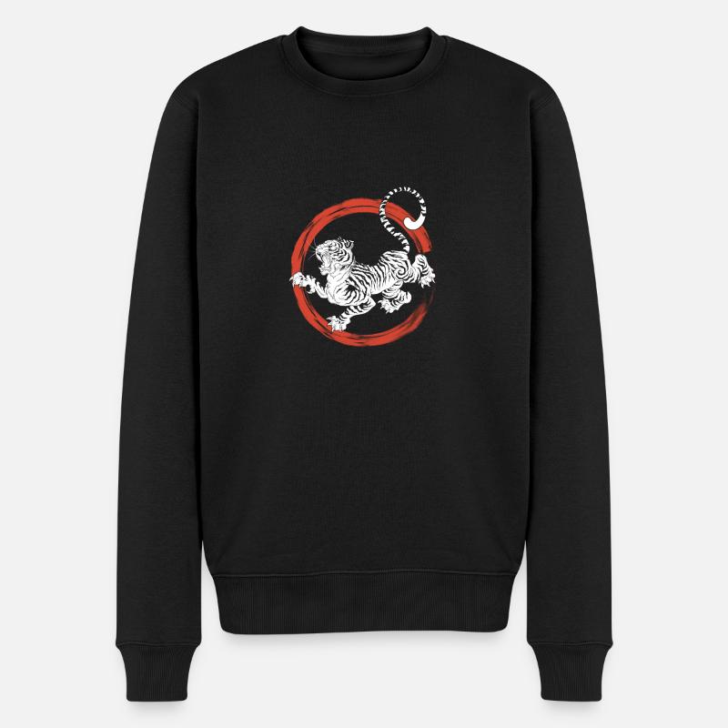Tigre blanc - Pull Premium bio Homme - noir