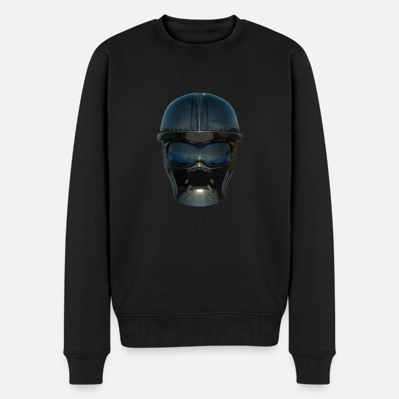 Aeronaut Futuristischer Helm - Männer Premium Bio Pullover - Schwarz