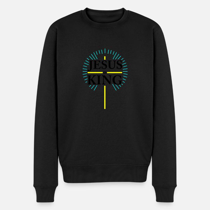 Jésus est Roi - Pull Premium bio Homme - noir