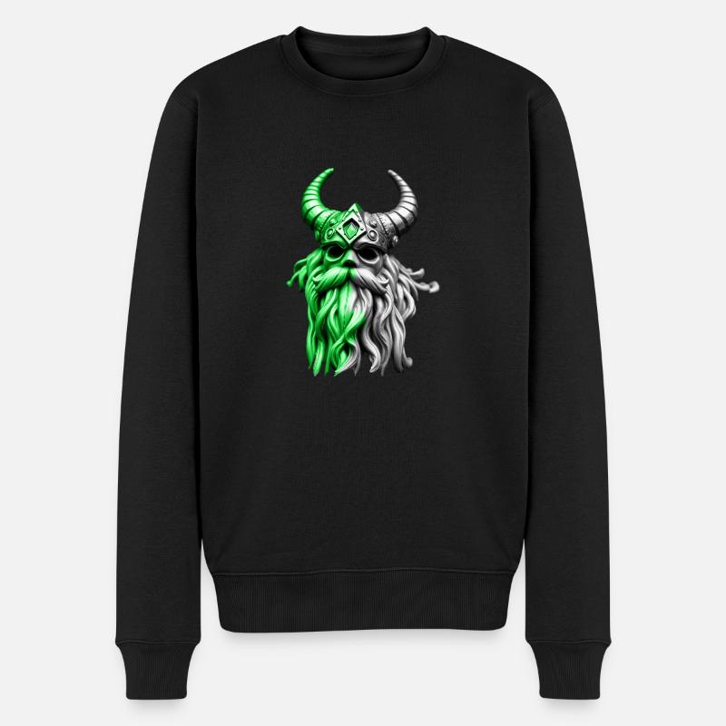 Ragnar Green - Männer Premium Bio Pullover - Schwarz