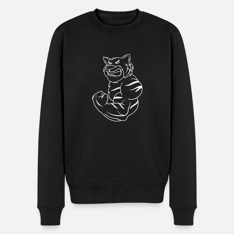 Tiger Comic Fitness - Pull Premium bio Homme - noir