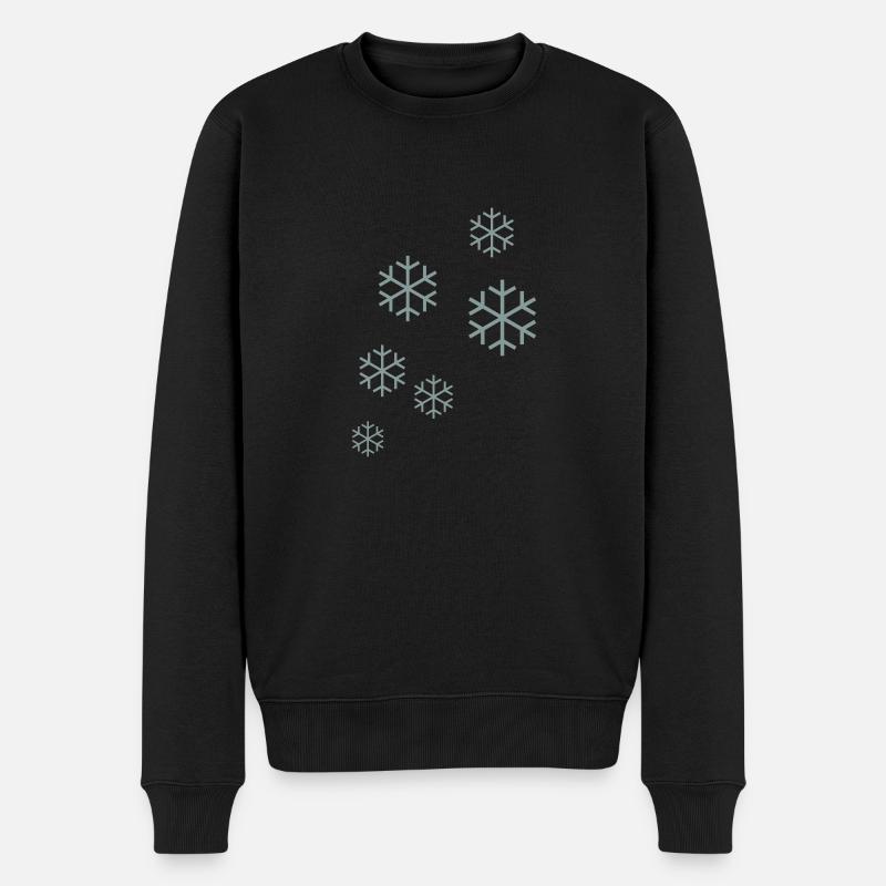 flocon de neige - Pull Premium bio Homme - noir