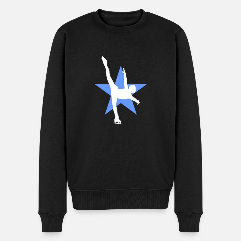 Eiskunstlauf Schlittschuhlauf Eis Figuren Tanz - Männer Premium Bio Pullover - Schwarz