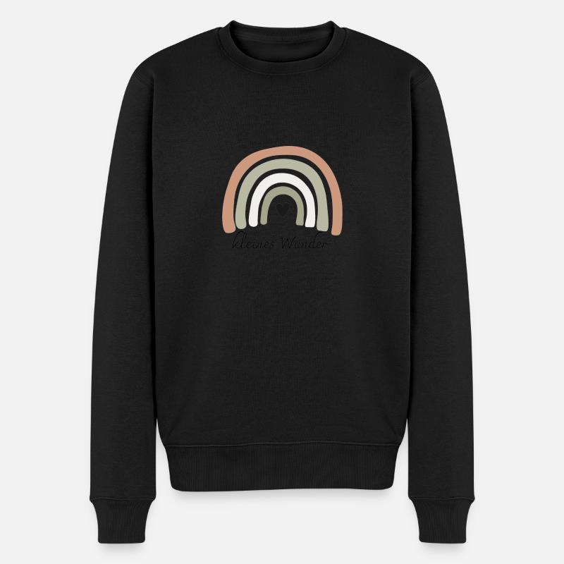 Kleines Wunder Aufdruck - Männer Premium Bio Pullover - Schwarz