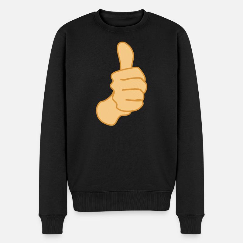 Pouce vers le haut Symbole Positif - Pull Premium bio Homme - noir