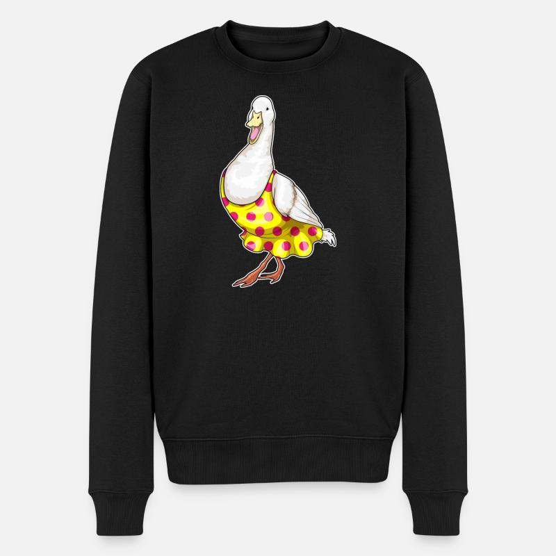 Robe à pois de canard - Pull Premium bio Homme - noir