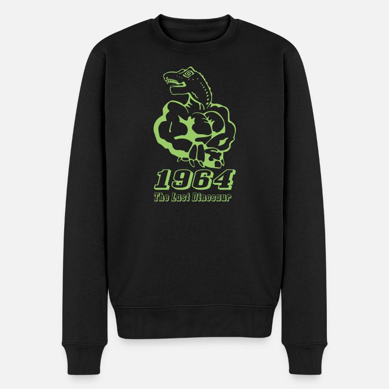 Année de naissance1964 Dinosaure monochrome - Pull Premium bio Homme - noir