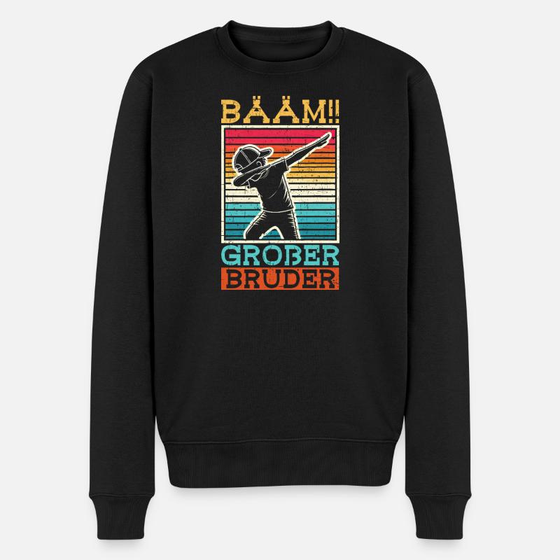 Bääm Großer Bruder Dab Lustiges Kinder Geschwister - Männer Premium Bio Pullover - Schwarz