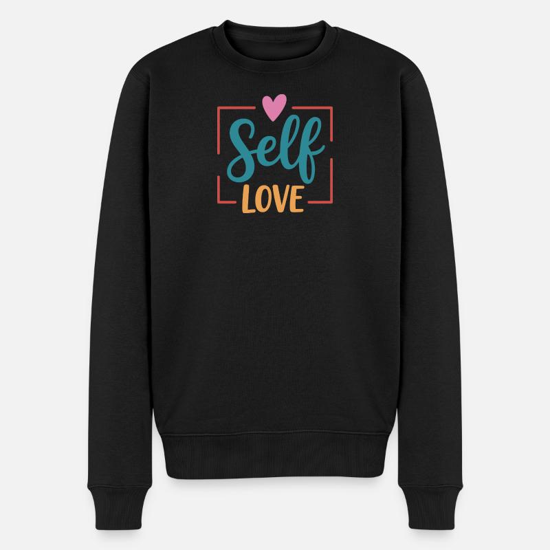 Self Love - Männer Premium Bio Pullover - Schwarz
